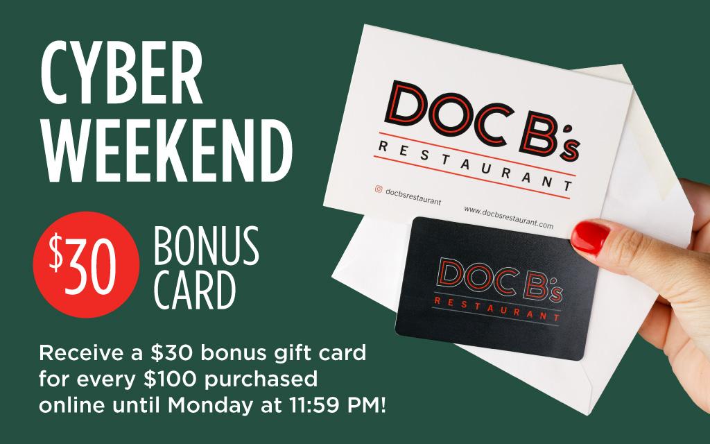 Bonus $30 for every $100 in gift card purchases